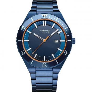 Bering Herrenuhr 14443-797 Solar Blau 43mm 10ATM