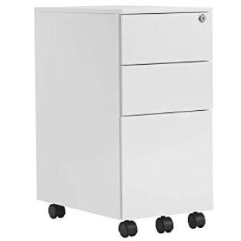 Slimline 3 Drawer Under Desk Steel Pedestal