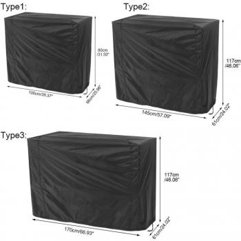 Black Waterproof BBQ Grill Cover