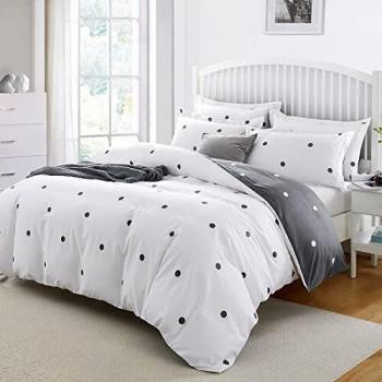 Piece King Size Duvet Cover Set Soft Brushed Microfibre Reversible Quilt Cover with Pillowcases