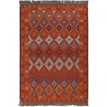 Tapis Ethnique Chic à Franges 400x300 en Laine