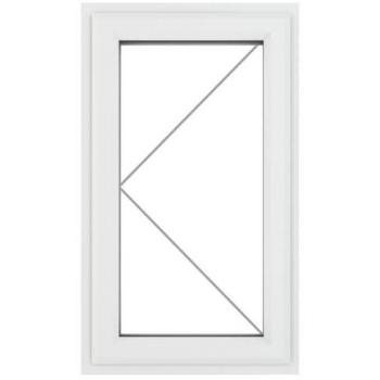 Crystal White uPVC Left Hand Side Hung Window 610 x 965 mm