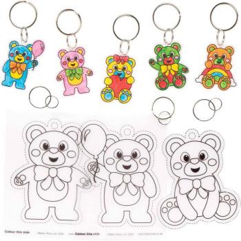 Teddy Bear Super Shrink Keyrings Craft Kit