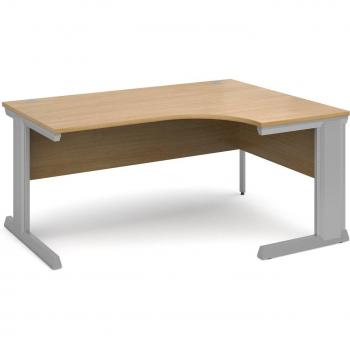 Vivo Right Hand Ergonomic Oak Desk