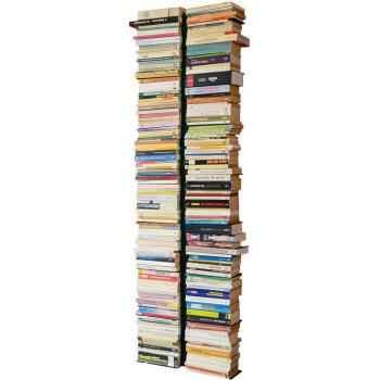 Rayonnage mural bibliothèque double Booksbaum en noir, hauteur 170 cm