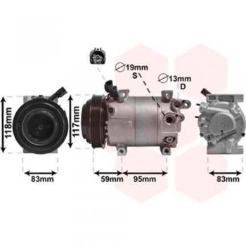 Van Wezel 8200K323 Compresseur Airco Hyundai I20 2010-2012