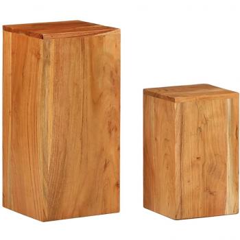 Vidaxl Supports Pour Plantes 2 Pcs Bois D'acacia Massif