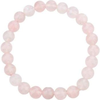 Pietre Naturali Bracciale 24 Perle Quartz Rosso Unisex