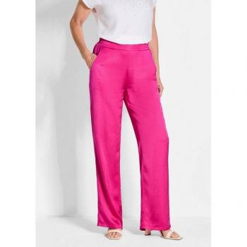 Pink Satinhose VERA – Goldner Fashion, Größe 46