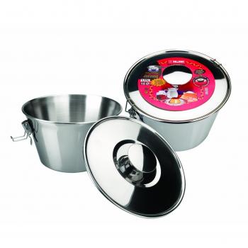 FLANERO CON TAPA Y CIERRE INOX 16 CMS. MARCA IBILI REF.651616