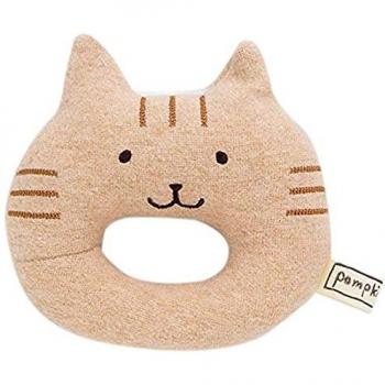 Organic Cotton Pompkins Baby Rattle – Cat Series, Japan, 100% Pure