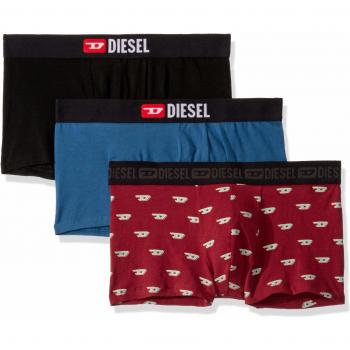 Diesel Männer Boxershorts Trio – 3 Pack – Blau/Rot/Schwarz – Größe M
