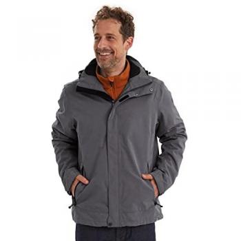 Outdoorjacke KILLTEC Xenios Gr. XL, grau (anthrazit), Herren, 100% Polyester, Jacken