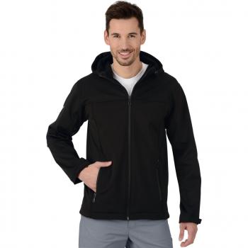 Trigema Softshelljacke »TRIGEMA Klassische Softshell-Kapuzenjacke«, Schwarz