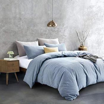 Aisbo Breathable Microfiber King Size Quilt Set – Spa Blue