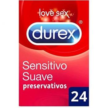 Durex Sensitive Extra-Lubricated Thin Condoms, 24 Pack