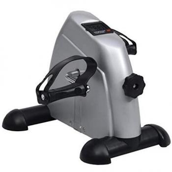 Mini vélo de fitness argent à volant en plastique