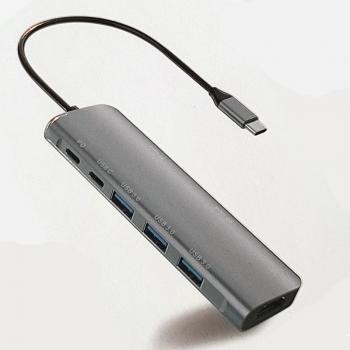 FDL 7-in-1 USB-C Hub with Dual USB-C Ports