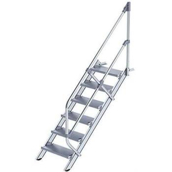 Industrial Aluminium Stairs – 6 Steps, 600 mm Wide