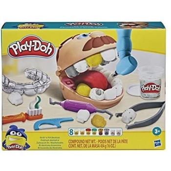 Play-Doh Cabinet dentaire pour Enfants avec 8 Pots de Pâte à Modeler atoxique aux Couleurs Assorties, dès 3 Ans