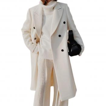Traje de Chaqueta de Lana con Solapa Doble Fianao