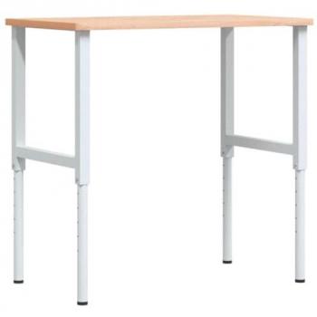 Table de travail en bois massif de hêtre 100x60x(71,5-98) cm