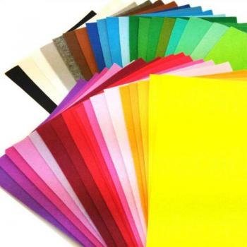 Tissu artisanal feutre polyester 1mm d'épaisseur 20x30cm 40 couleurs