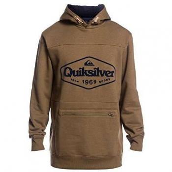 Quiksilver Tech Hoodie mit Großem Logo – Herren S Braun