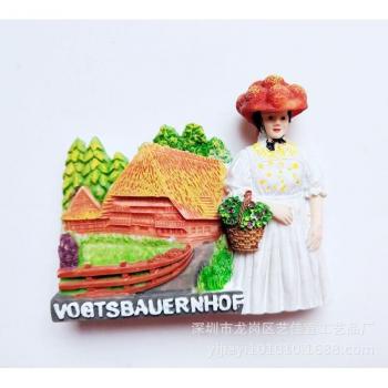 Resin fridge magnet souvenir Germany