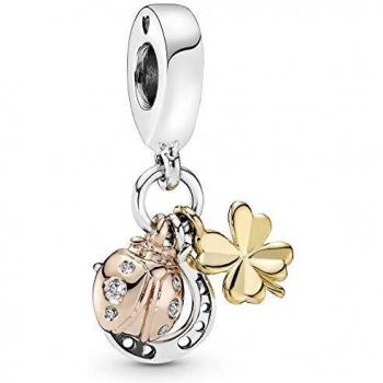 Pandora Joyería Charm Colgante Herradura, Trébol y Mariquita 798717C01