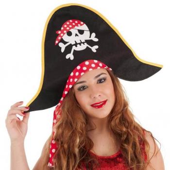 Chapéu Pirata de Lunares Coloridos