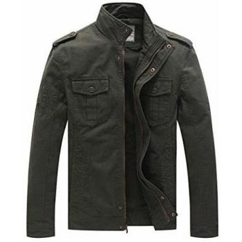 WenVen Men's Military Green XL Jacket