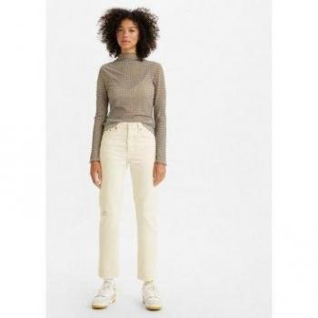Levi's Jeans 501 Crop Blanco para Mujer