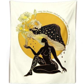 Bohemien-Pilzwandbehang – Psychedelisch Kunst