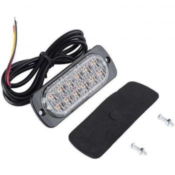 4pcs Amber Flashing Beacon Light Bars