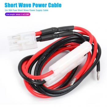 Fil court à 30 A, câblage d’alimentation fusible, 1 m – résistance 105 °C (Yaesu FT‑857D/897D)