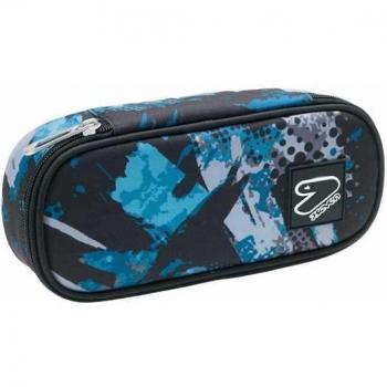 Astuccio Pencil Bag Round Plus Seven Rete Verde, Blu Aviator