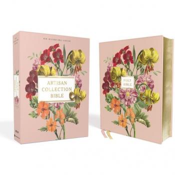 Niv, Artisan Collection Bible, Leathersoft, Blush Floral, Red Letter Edition, Comfort Print, by Zondervan