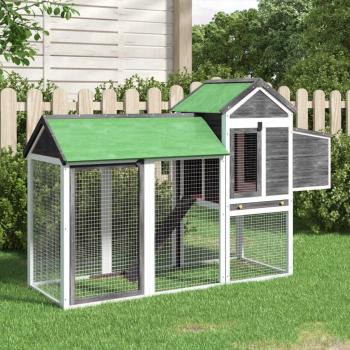 Gallinero Gran Formato Pino Gris 193 x 65 x 117 cm