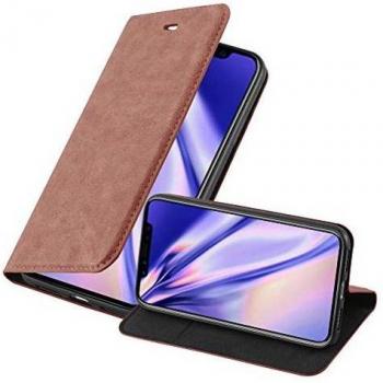 Coque étanche pour iPhone X/XS – Teinte Marron Cappuccino, fermeture magnétique, fonction de support