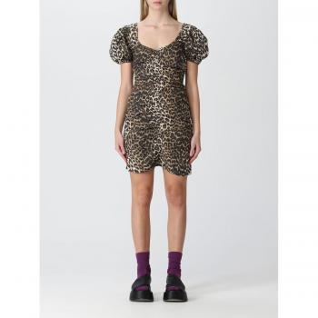 GANNI Women's Beige Dress