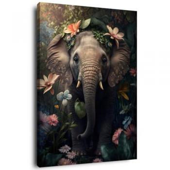 Peinture Élégante Éléphant 45x65 cm