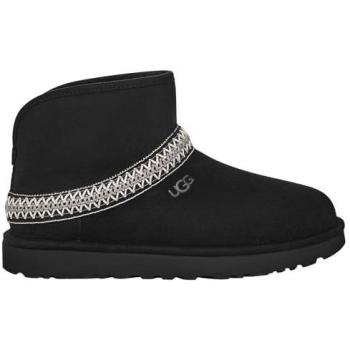 Bottes UGG CLASSIC MINI CRESCENT Noir Femme Tendance
