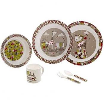 Jane Microwave Dinnerware Set, Tangram II, 6 Pieces