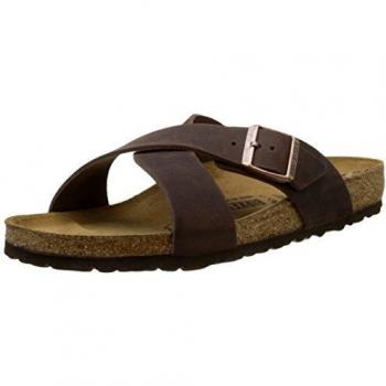 Birkenstock Tunis, Sandali a Punta Aperta Marron Habana