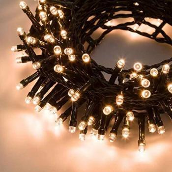 Giocoplast Natale 160 LED luci a batteria bianco caldo 16 m