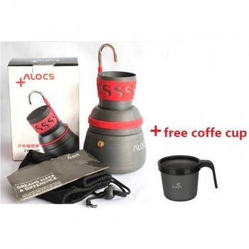 ALOCS Hiking Coffee Pot and Stove Combo CW-EM01