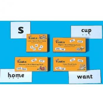 Jolly Phonics Cards: Set of 4 boxes in Precursive Letters by Sue Lloyd (English)