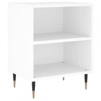 White Bedside Cabinet 40x30x50 cm Engineered Wood
