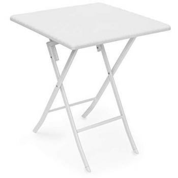 Outdoor Folding Table BASTIAN, 74 x 61.5 cm, Rattan Look